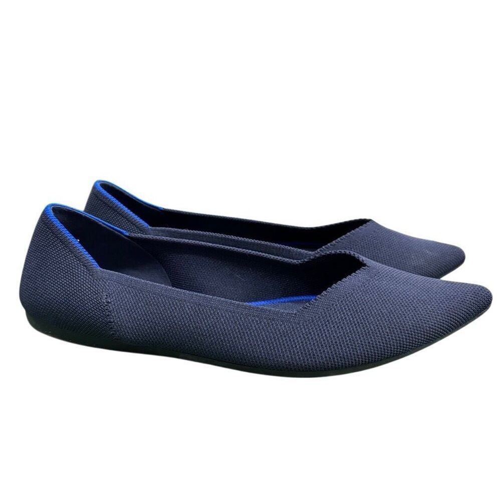 Rothy's The Point Slip On Flat Maritime Navy Pointed Toe Womens Size 10.5